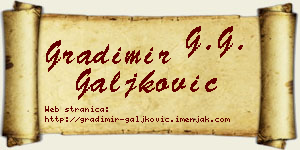 Gradimir Galjković vizit kartica